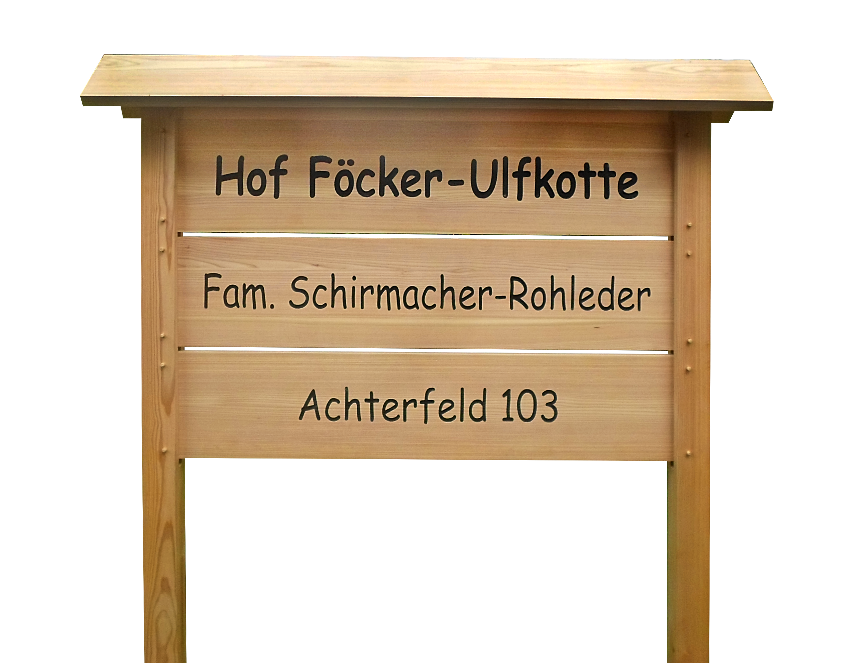 Schildkonstruktion verzapft Holzschilder aus Douglasienholz