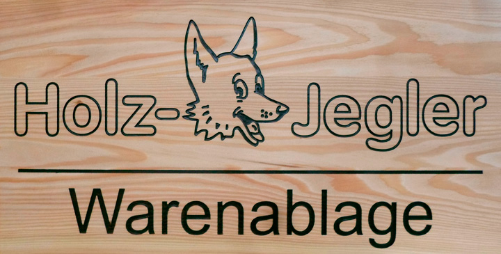 Firmenschild,  einheimisches Lärchenholz 800 mm x 600 mm 30 mm