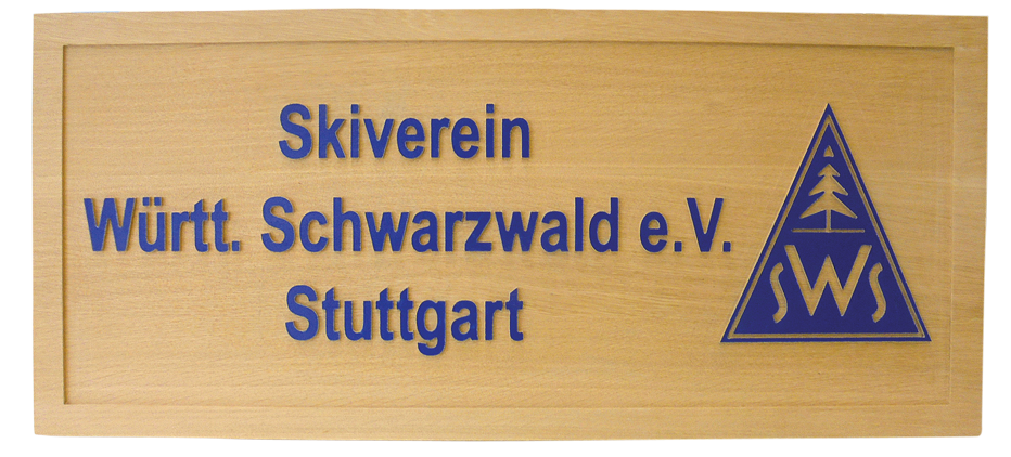 Skiverein Württemberg, Schrift erhaben
