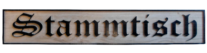 Gefrästes Holzschild aus Eiche 