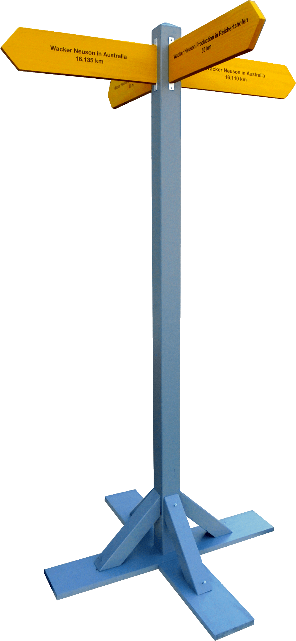 Schilderbaum aus Kieferholz, seidenmatt lackiert, Schrift mit Folienschrift
