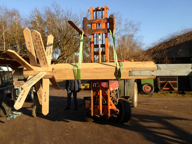 Abtransport des Wegweisers
